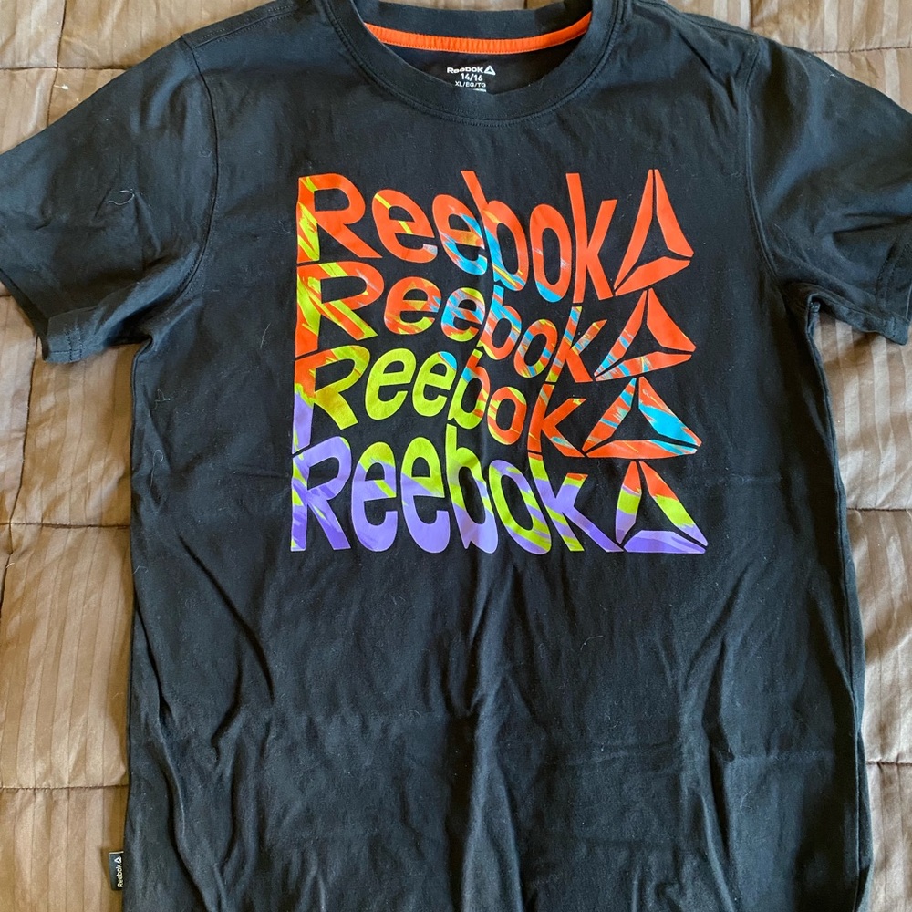 Reebok Kids Black Graphic T-Shirt